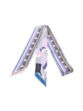 Louis Vuitton Scarf Bandeau BB Pop LV Blue Silk